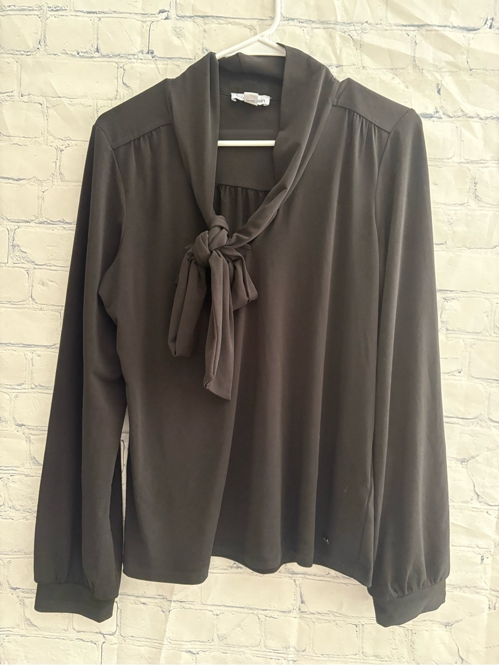 Calvin Klein Pullover Blouse Black Size L